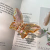 fashion butterfly plastic resin polishing hair claws