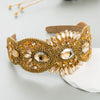 fashion geometric cloth inlay rhinestones hair band 1 piece