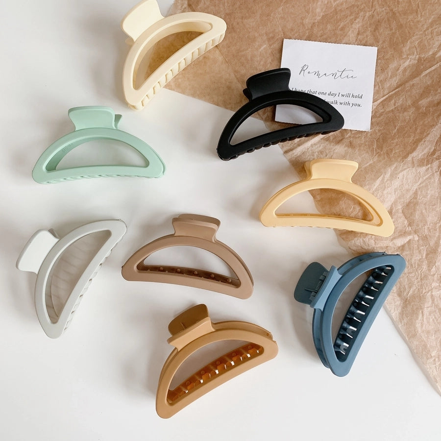 retro solid color plastic resin hair claws