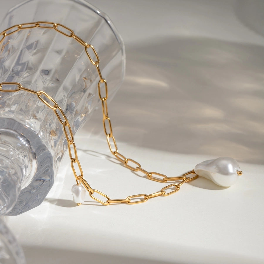 Jewelry Simple Style Classic Style Irregular 304 Stainless Steel 18K Gold Plated Pendant Necklace