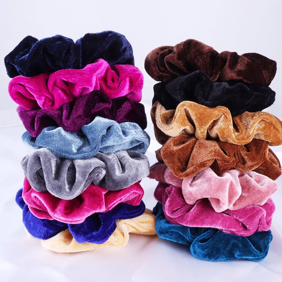 simple style solid color cloth hair tie