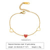 IG Style Korean Style Round Heart Shape Flower 304 Stainless Steel 18K Gold Plated Zircon Bracelets In Bulk