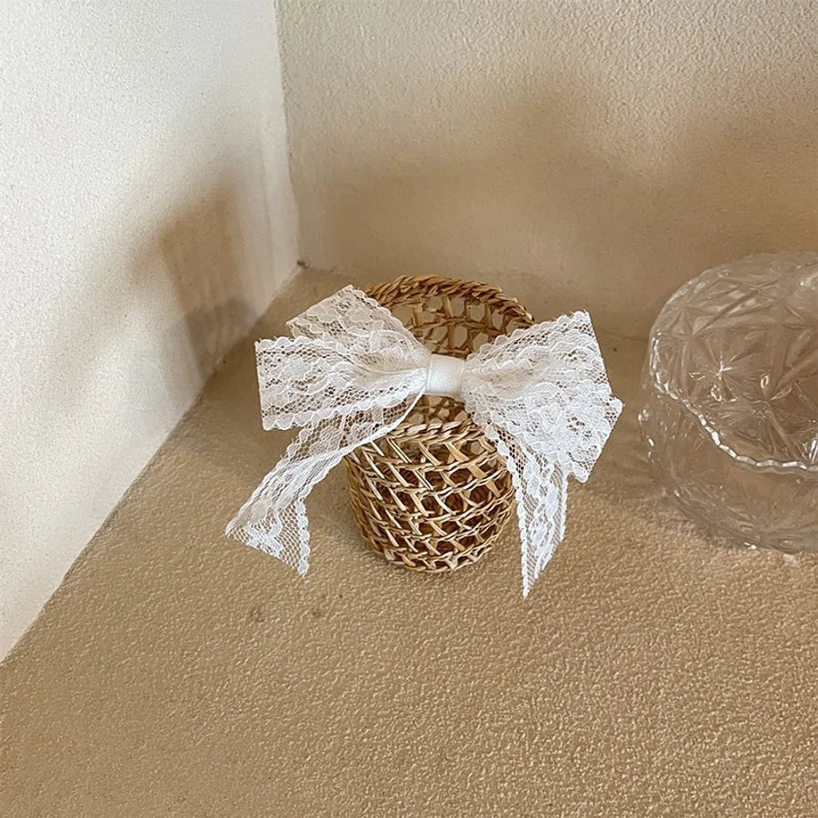 Women's Elegant Simple Style Bow Knot Lace Hair Clip Hair Tie Brooches