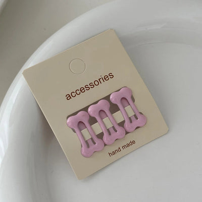 simple style solid color plastic resin hollow out hair clip