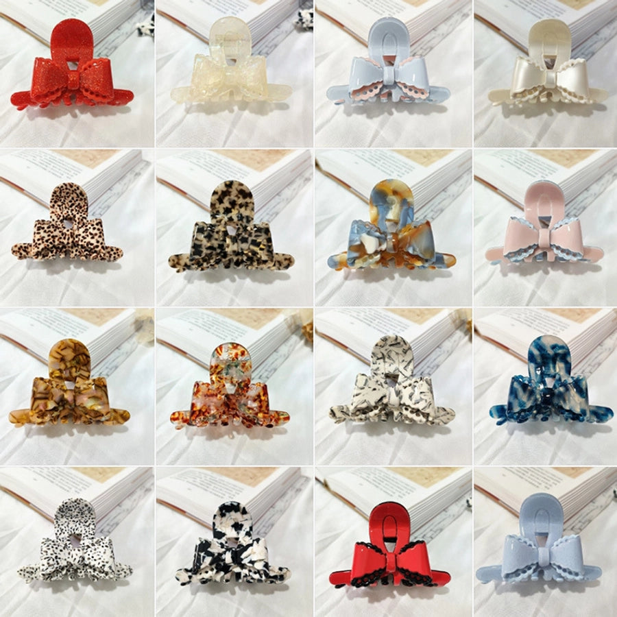 Women's Casual Simple Style Streetwear Geometric Bow Knot Acetic acid sheets Handmade Hair Claws