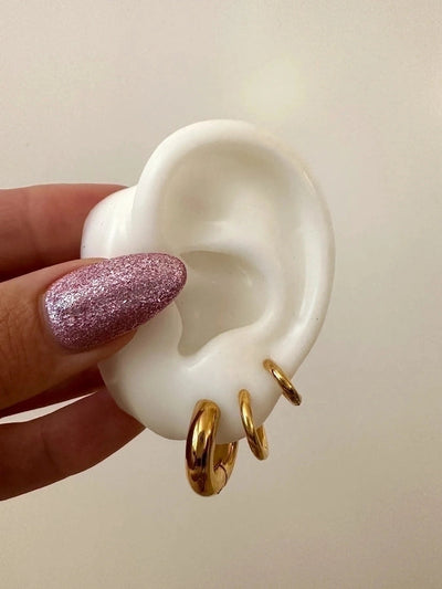 6 Pieces IG Style Simple Style Commute Geometric 316L Stainless Steel  18K Gold Plated Earrings