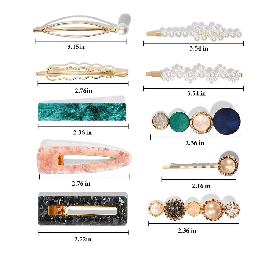 Hair Accessories Acetic Acid Side Clip Marble Effect Hairpin Pearl Candy Color Fashion Hairpin Combination Set