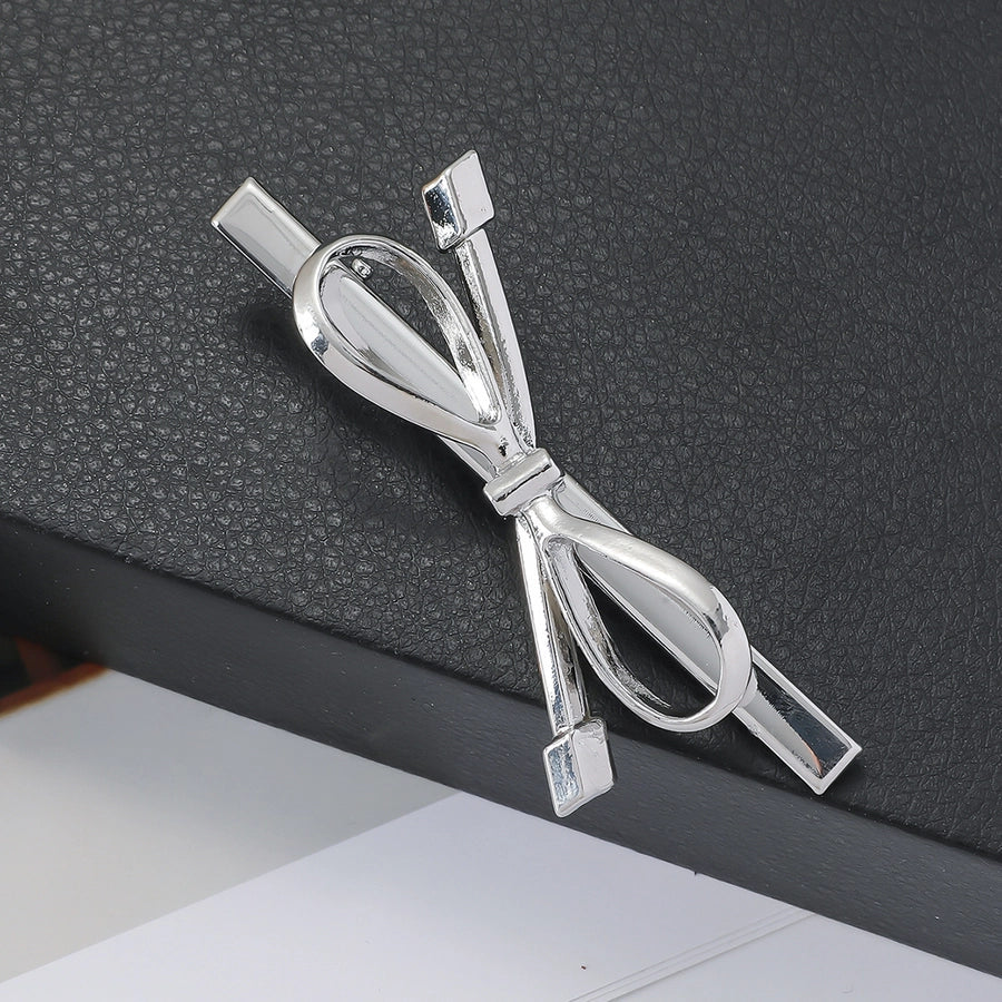 Women's Simple Style Bow Knot Metal Plating Hair Clip