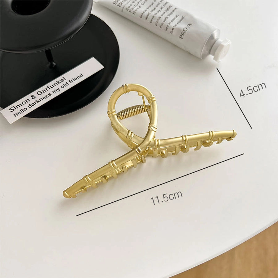 retro geometric alloy plating hair claws