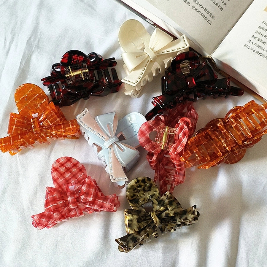 Women's Simple Style Streetwear Bow Knot Acetic acid sheets Handmade Hair Claws