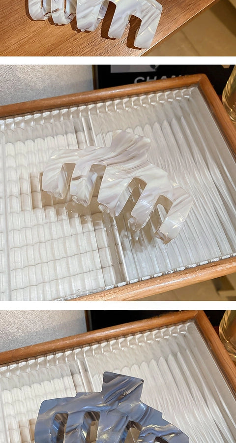 Korean Super Fairy High-end Acetic Acid Large Grab Clip Elegant Internet Celebrity Elegant Shark Clip Fashionable Simple Back Head Hairpin