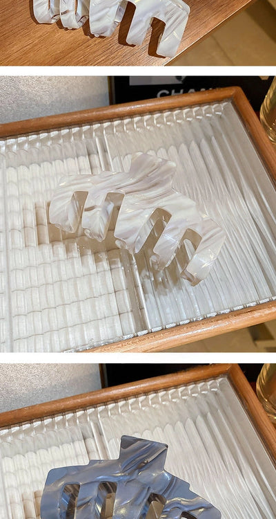 Korean Super Fairy High-end Acetic Acid Large Grab Clip Elegant Internet Celebrity Elegant Shark Clip Fashionable Simple Back Head Hairpin