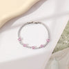 Copper Plating Inlay Heart Shape Bow Knot Zircon Bracelets