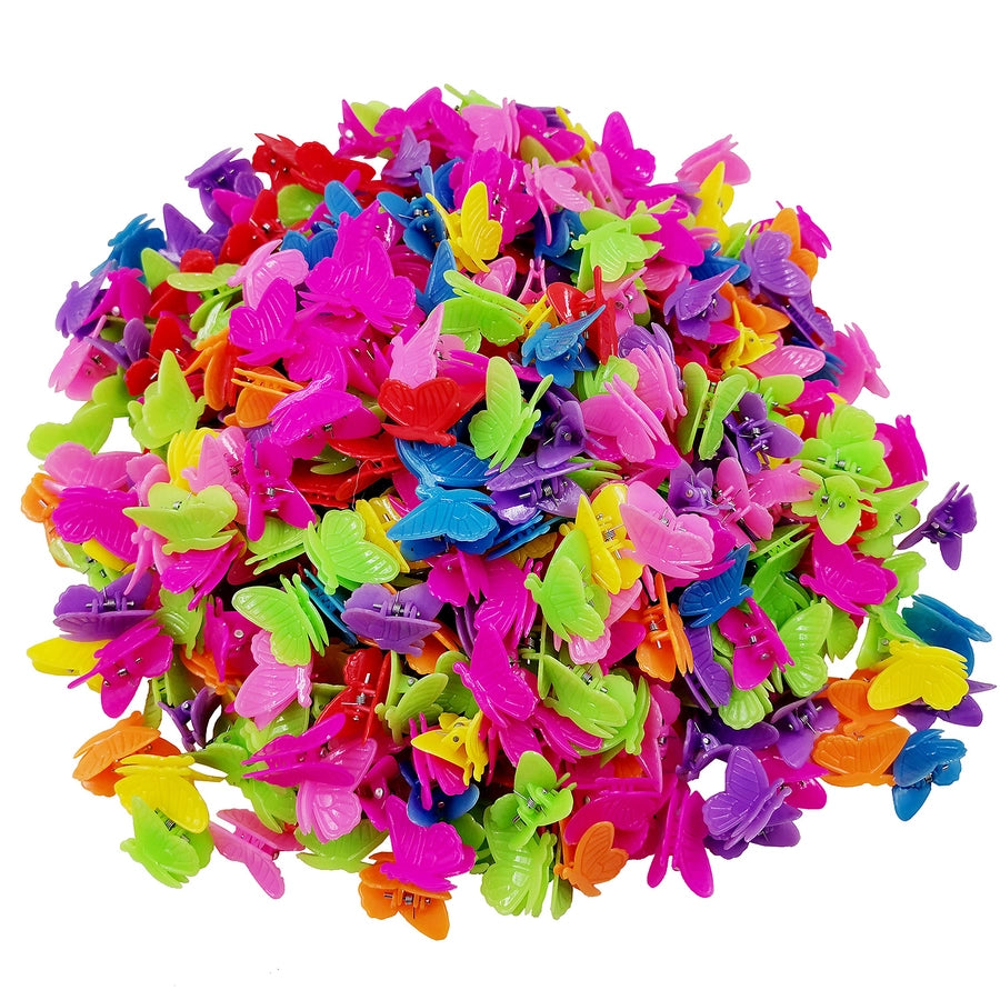 fashion butterfly plastic handmade hair claws 100 pieces per pack