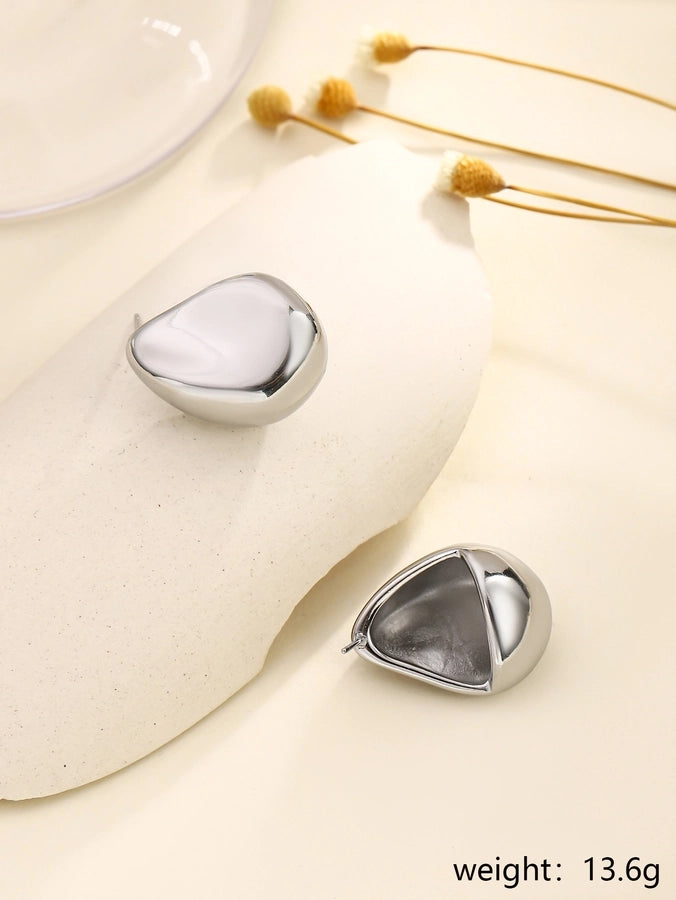 1 Pair Casual Romantic Solid Color Geometric 304 Stainless Steel Ear Studs
