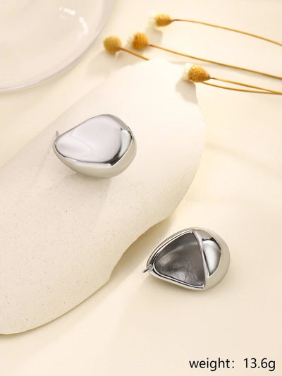 1 Pair Casual Romantic Solid Color Geometric 304 Stainless Steel Ear Studs
