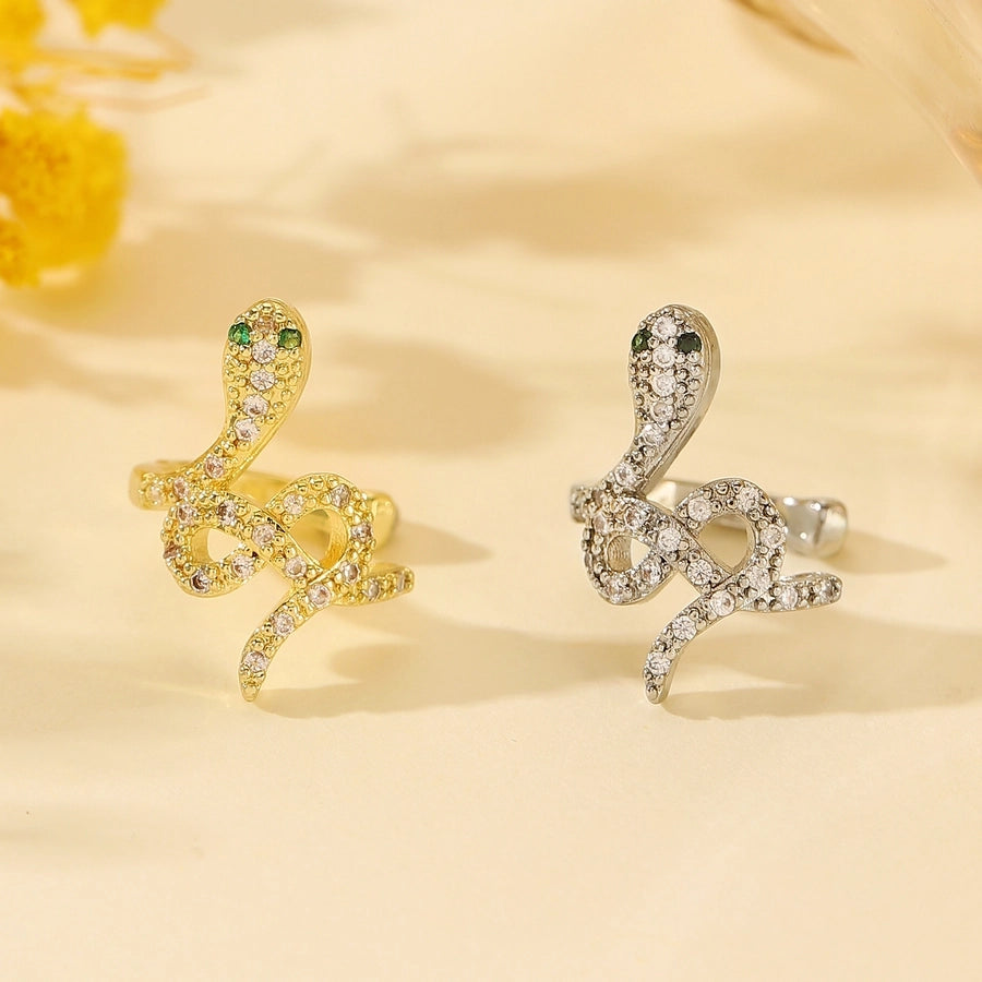 1 Piece Elegant Snake Copper Ear Cuffs