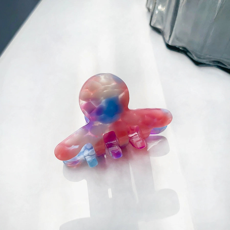 cute color block acetic acid sheets plating hair claws 1 piece