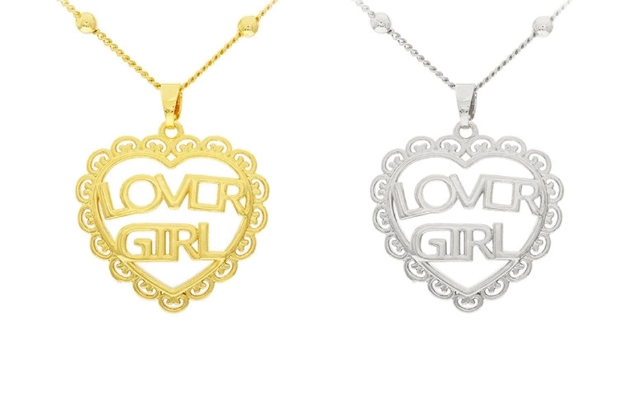 Jewelry Cute Heart Shape Copper Plating Pendant Necklace