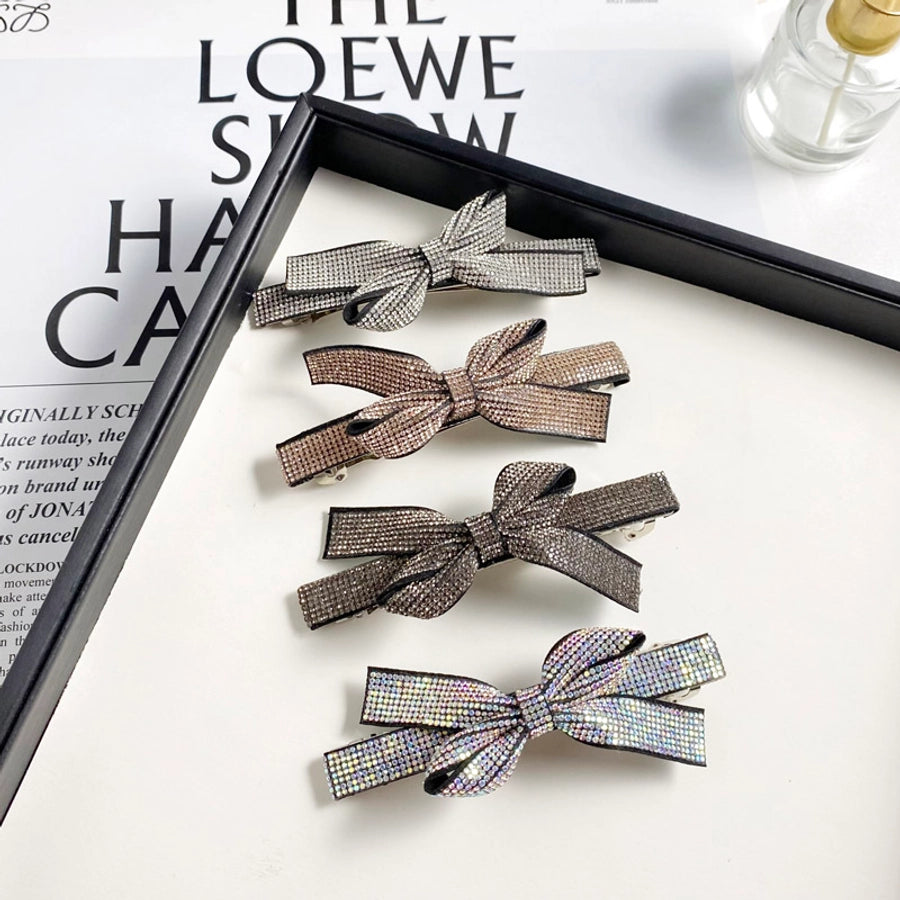 Elegant Sweet Women's Bow Knot Rhinestone Hair Clip