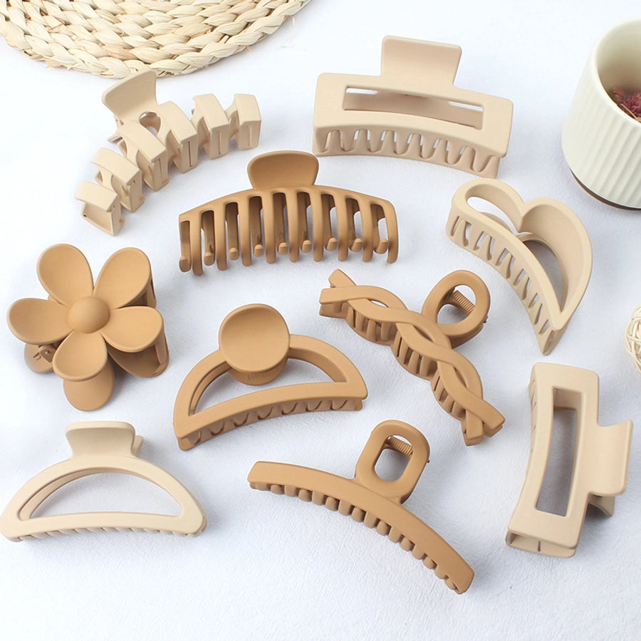 fashion geometric plastic resin stoving varnish hair claws 1 piece