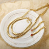 Jewelry Casual Simple Style Geometric 304 Stainless Steel Plating Bracelets Earrings Necklace