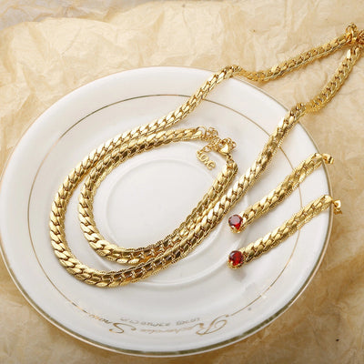 Jewelry Casual Simple Style Geometric 304 Stainless Steel Plating Bracelets Earrings Necklace