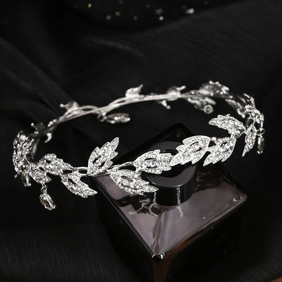 Korean-style eyebrow pendant wedding headdress bridal jewelry alloy rhinestone headband crown princess hair accessories wedding accessories