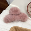 Women's Simple Style Solid Color rabbit fur Hair Claws