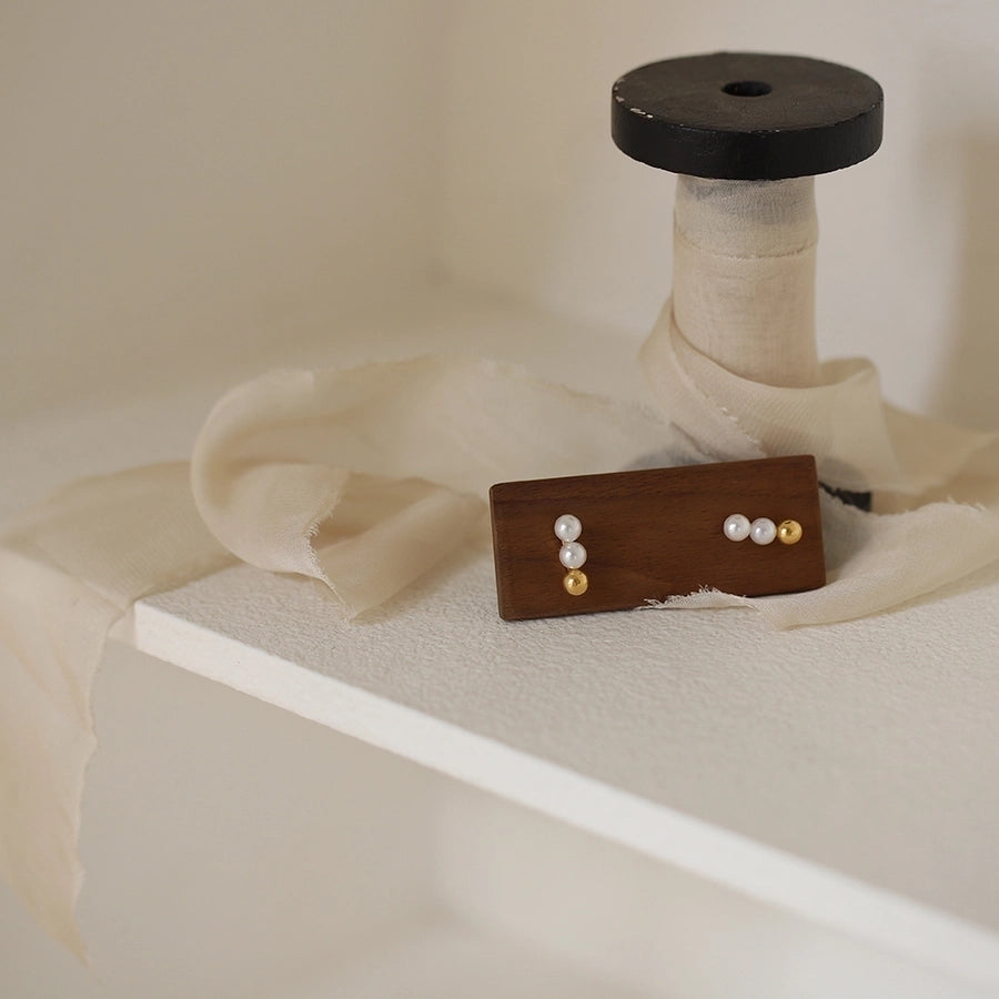 Elegant Cute Classic Style Pearl 304 Stainless Steel Ear Studs