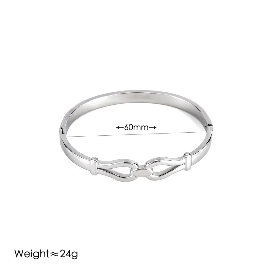 Vintage Style Simple Style Streetwear Geometric 304 Stainless Steel Bangle In Bulk