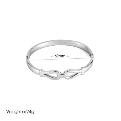 Vintage Style Simple Style Streetwear Geometric 304 Stainless Steel Bangle In Bulk