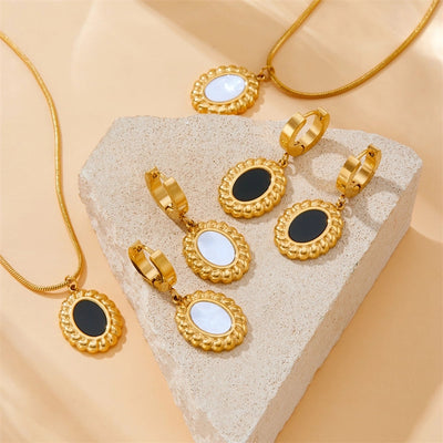 Jewelry Vintage Style Oval 304 Stainless Steel Jewelry Set