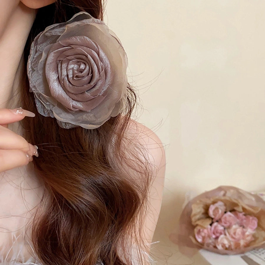 Women's Simple Style Classic Style Flower Cloth Hair Clip