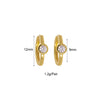 1 Pair Elegant Retro Luxurious Geometric Copper Zircon 24K Gold Plated Hoop Earrings Ear Studs