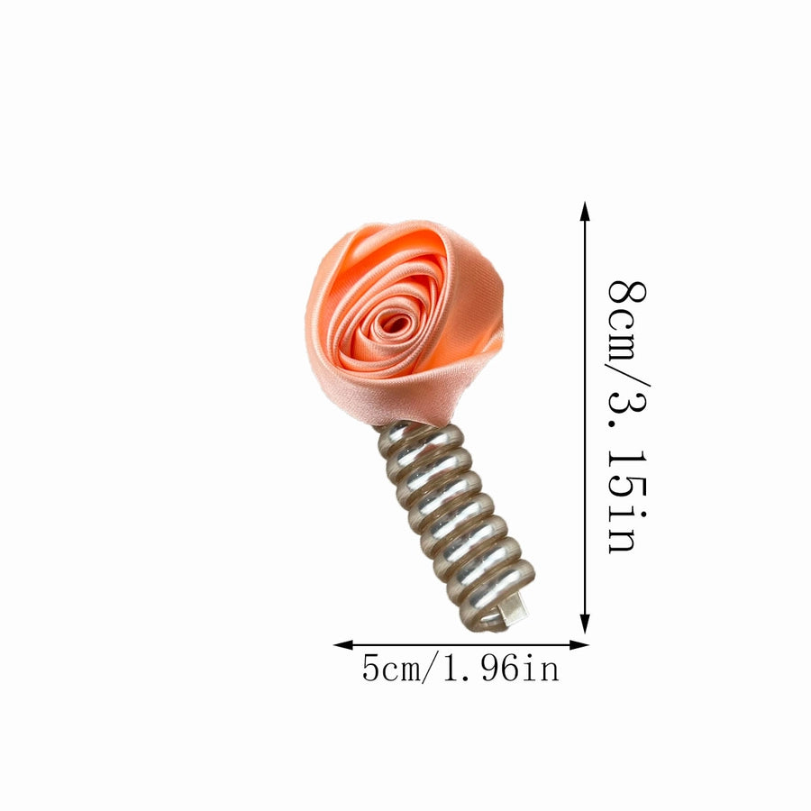 Women's Elegant Simple Style Rose Plastic Hair Tie