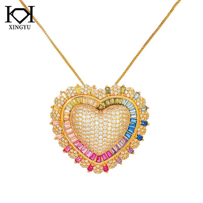 Copper Plating Heart Shape Jewelry Set