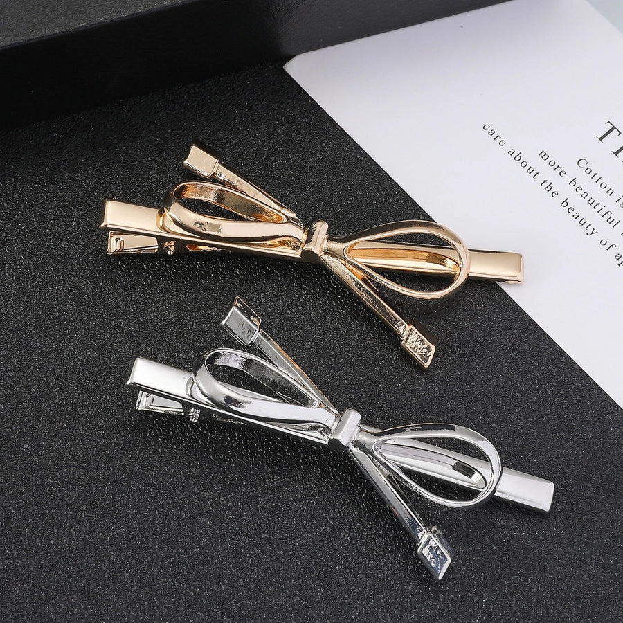 Women's Simple Style Bow Knot Metal Plating Hair Clip