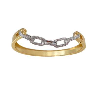 Jewelry Vintage Style Geometric Copper Zircon Mixed Metal Plating Bangle