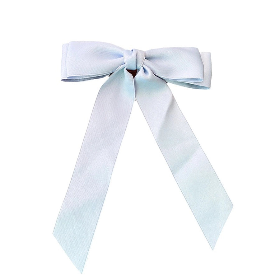 Sweet Ballet Style Satin Double Layer Big Bow Hairpin Spring Clip Streamer Elegant Girls Princess Hairstyle Hair Accessories
