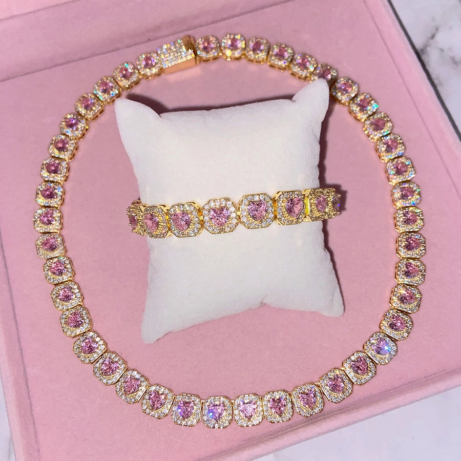 Copper Zircon Plating Inlay Square Zircon Bracelets