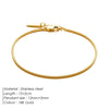Hip-Hop Simple Style Geometric 304 Stainless Steel 18K Gold Plated White Gold Plated Bracelets In Bulk
