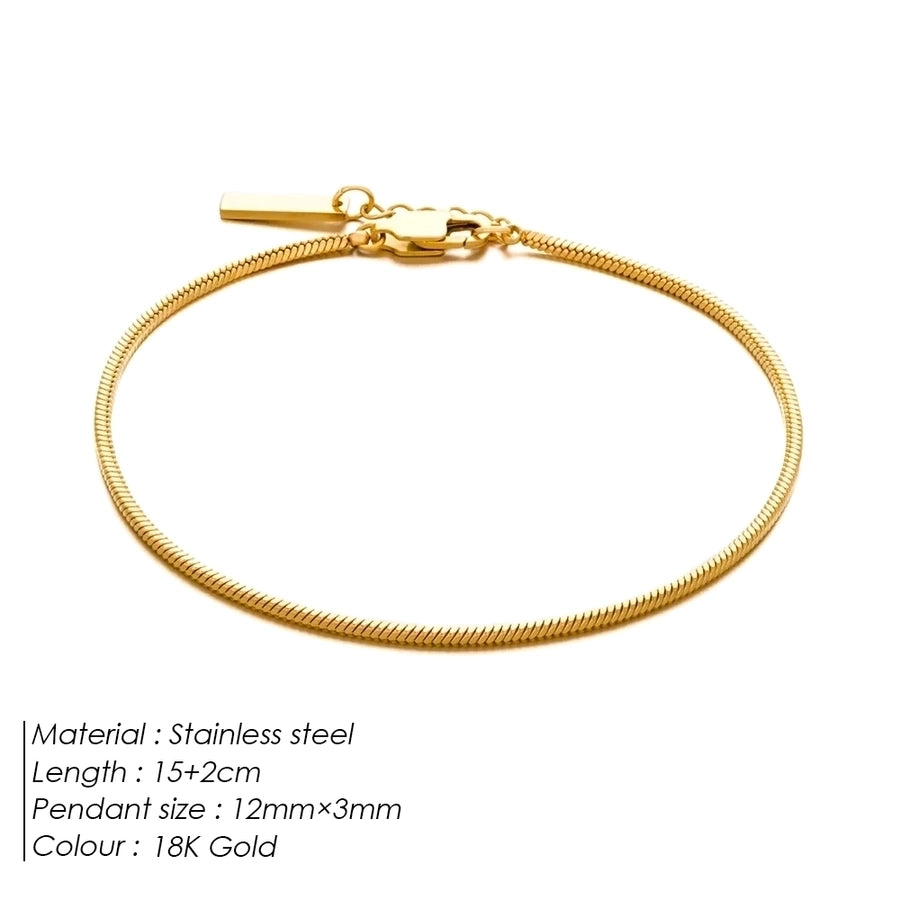 Hip-Hop Simple Style Geometric 304 Stainless Steel 18K Gold Plated White Gold Plated Bracelets In Bulk