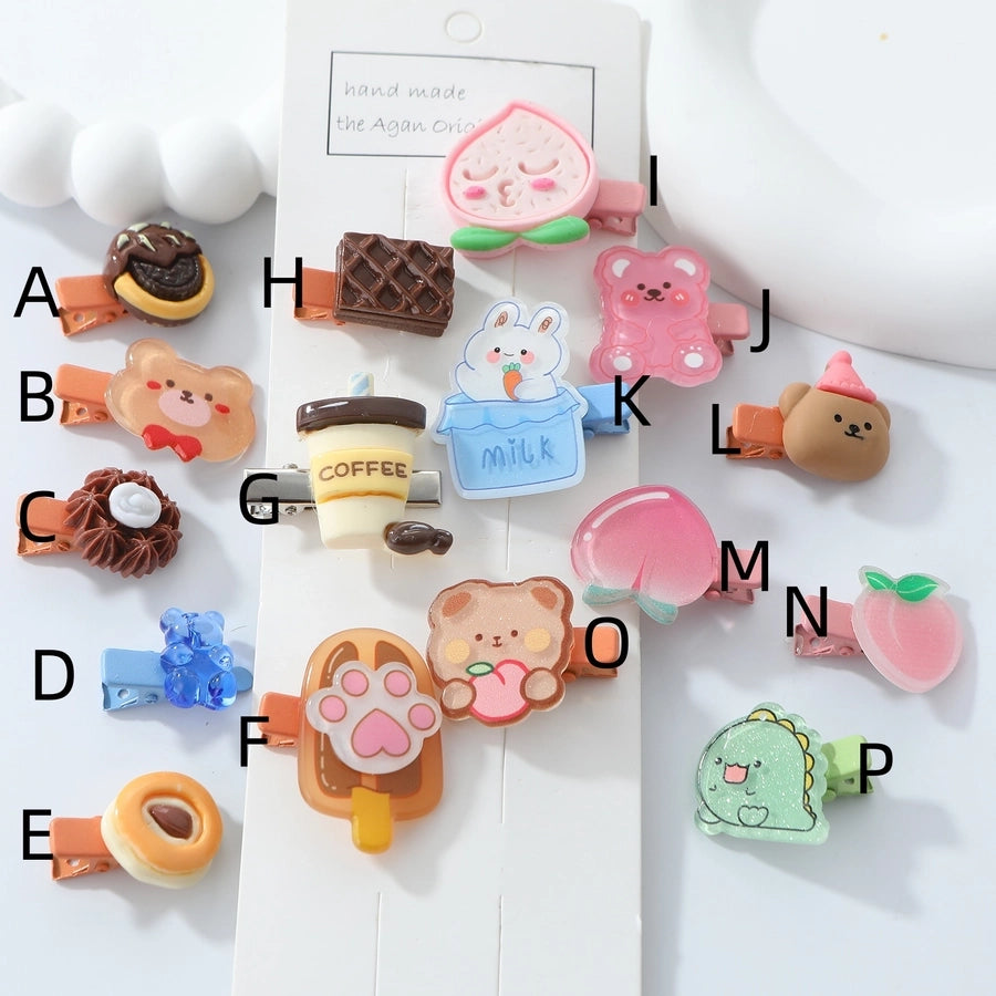 Women's Cute Funny Animal Alloy Resin Hair Clip