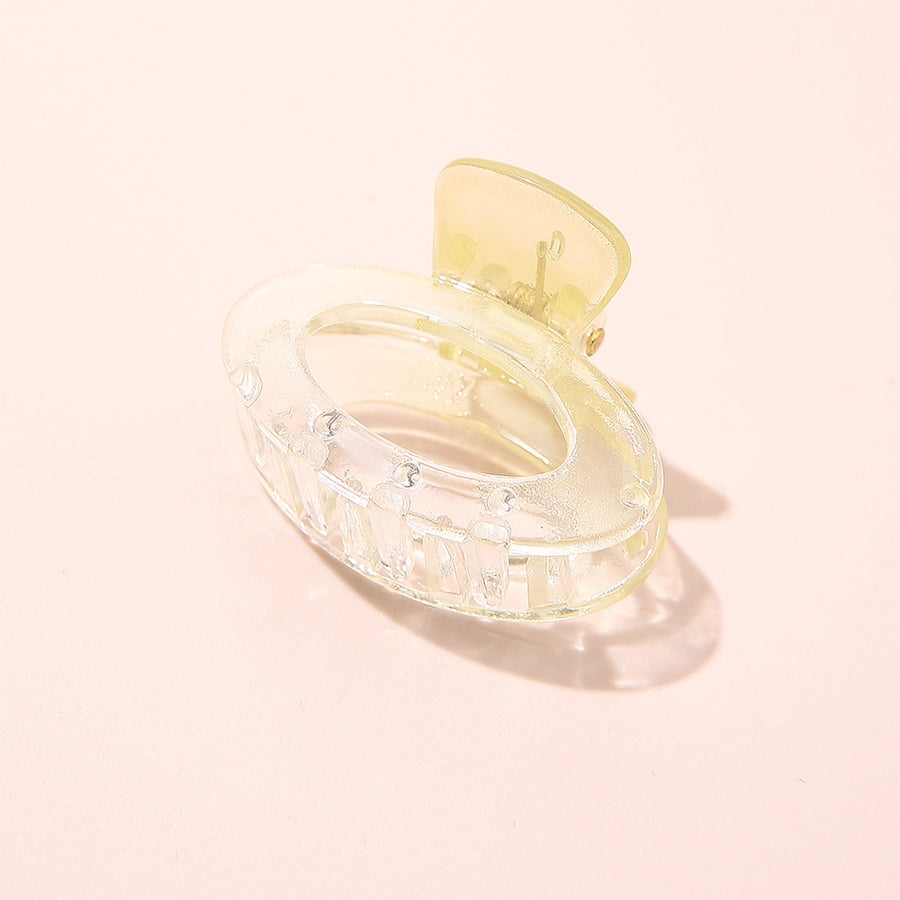 Gradient Small Grab Clip Small Disc Hairpin Environmentally Friendly Acetic Acid Shark Clip Transparent Oval Hair Grab Children's Clip