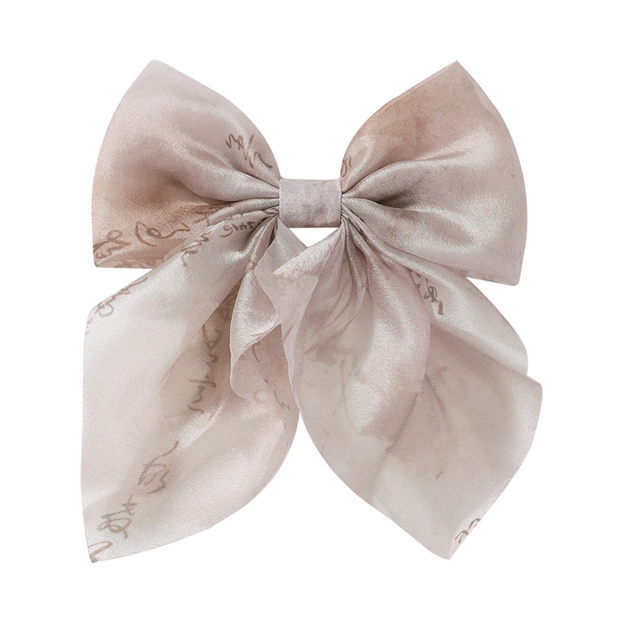 Girl'S Simple Style Classic Style Bow Knot Alloy Ribbon Lettuce Trim Hair Clip