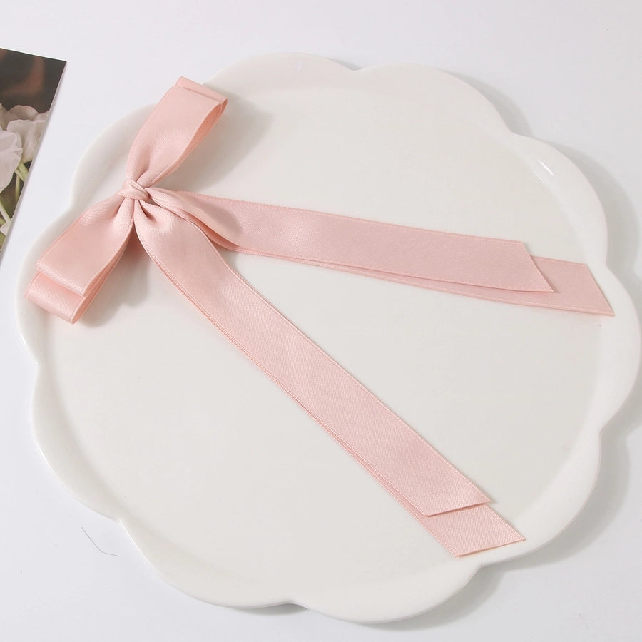 Guanyang  New Arrival 2.5cm Polyester Cotton Double Bow Barrettes Duckbill Clip Sweet Hair Pin Bar Shaped Hair Clip