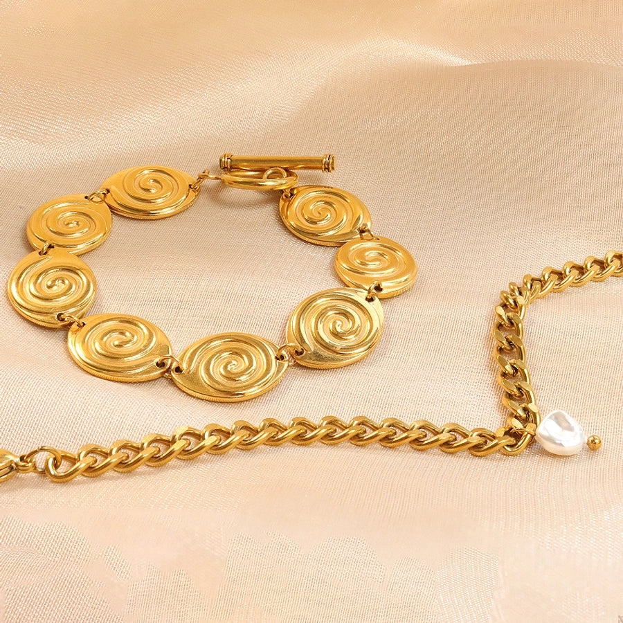 IG Style Spiral 304 Stainless Steel Bracelets In Bulk