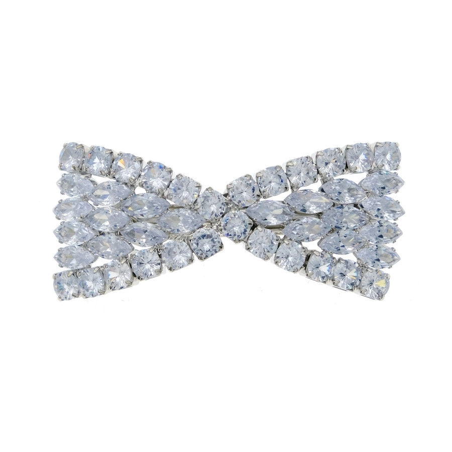 women's elegant sweet solid color alloy plating inlay rhinestones hair clip