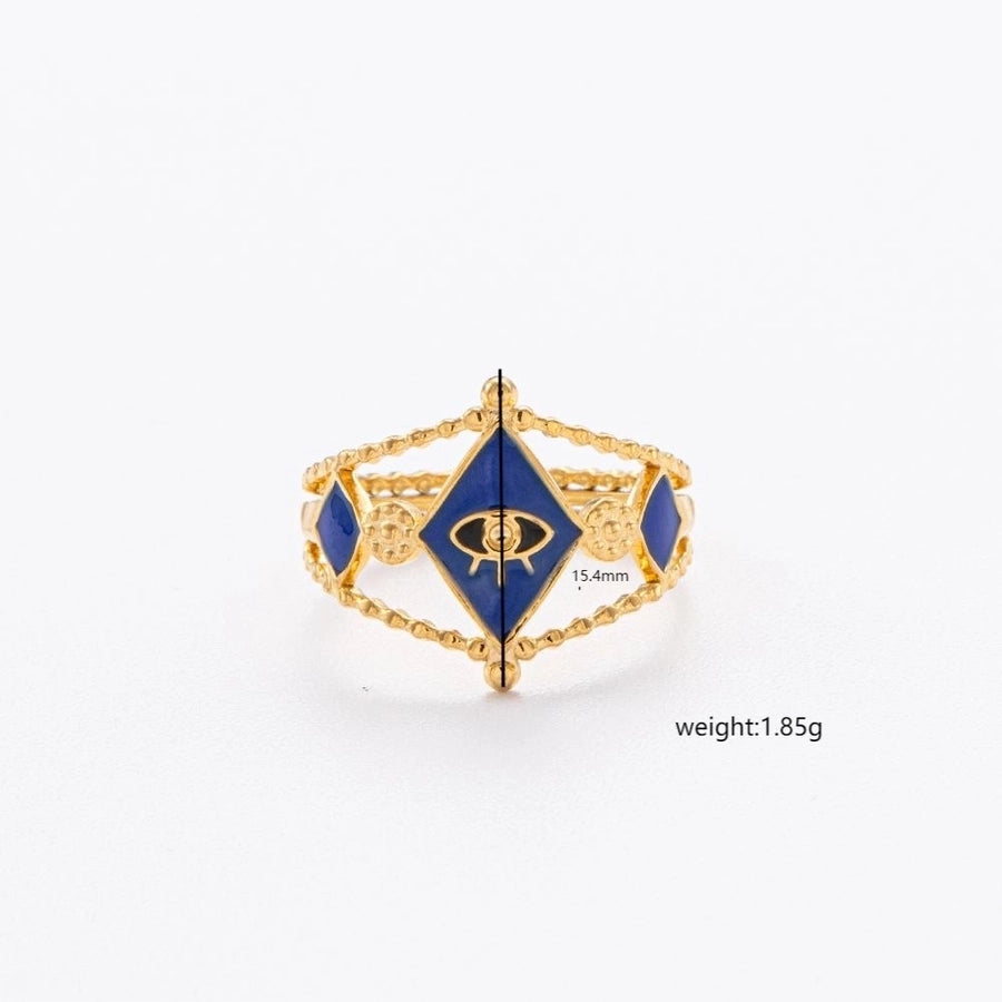 Jewelry Elegant Devil's Eye Star Heart Shape 304 Stainless Steel Open Rings